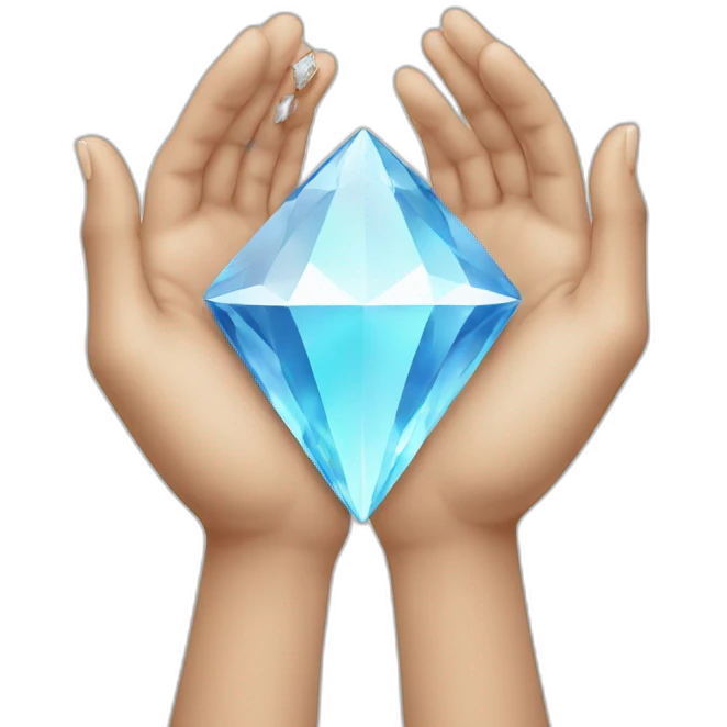 two hands shaped as a diamond emoji
