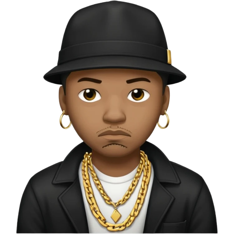 A gangster black cool rapper  emoji