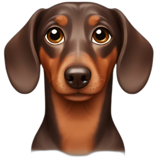 Lovely brown dachshund emoji