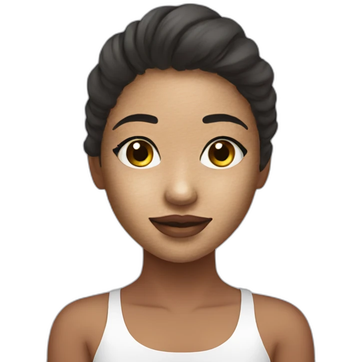 girl using exfoliating toner emoji