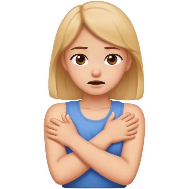 arms crossed choking neck girl emoji