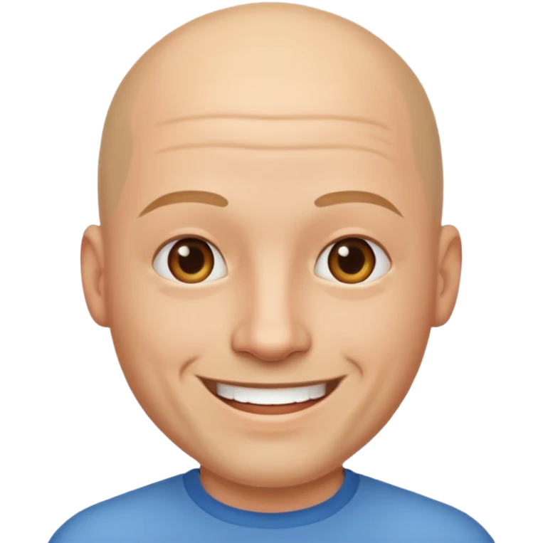 Bald Man  smiling  emoji