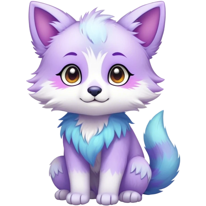 Kawaii bright fantasy ethereal anthro fursona animal emoji