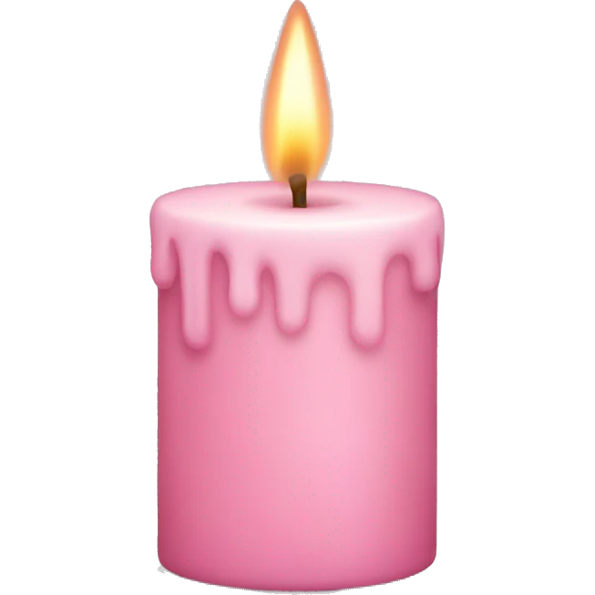 light pink candle emoji