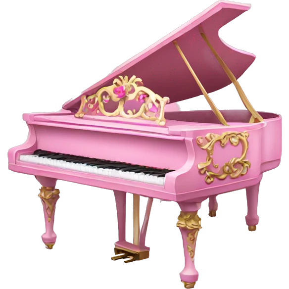 Pink Rococo piano emoji