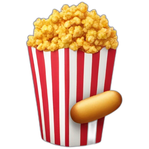 Pop corn dog emoji