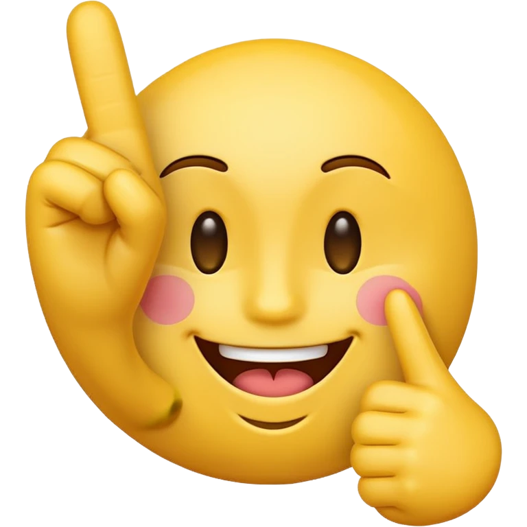 A smiling emoji pointing the middle finger  emoji