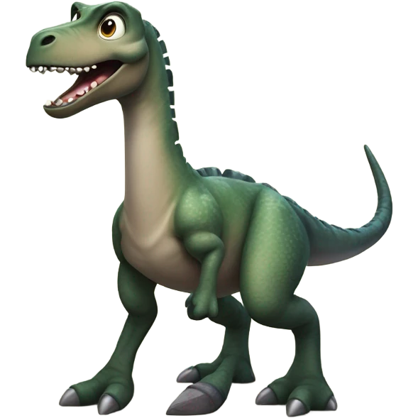 Dog riding a dinosaur like a horse emoji