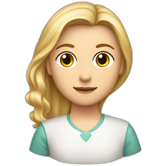 Familia caucasica, madre morena, padre rubio, hija rubia, hija rubia, hijo rubio emoji