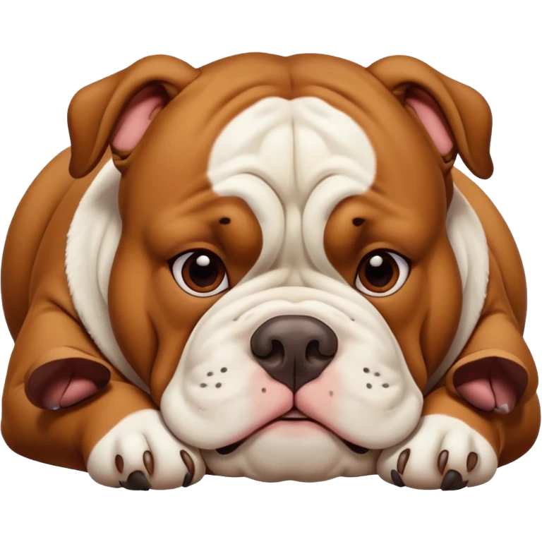 Bull dog laying down  emoji