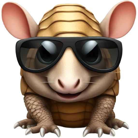 Armadillo in sunglasses emoji