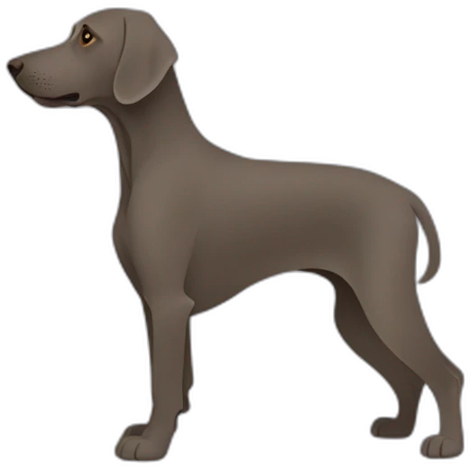 weimaraner silhouet emoji