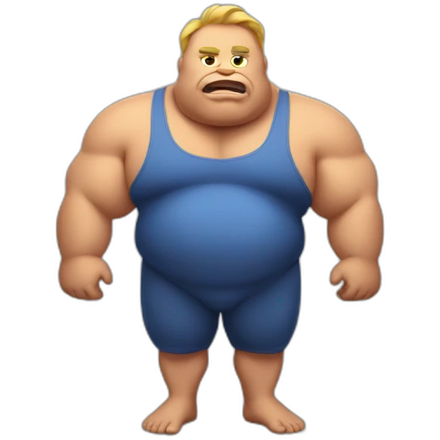 obese with muscles emoji