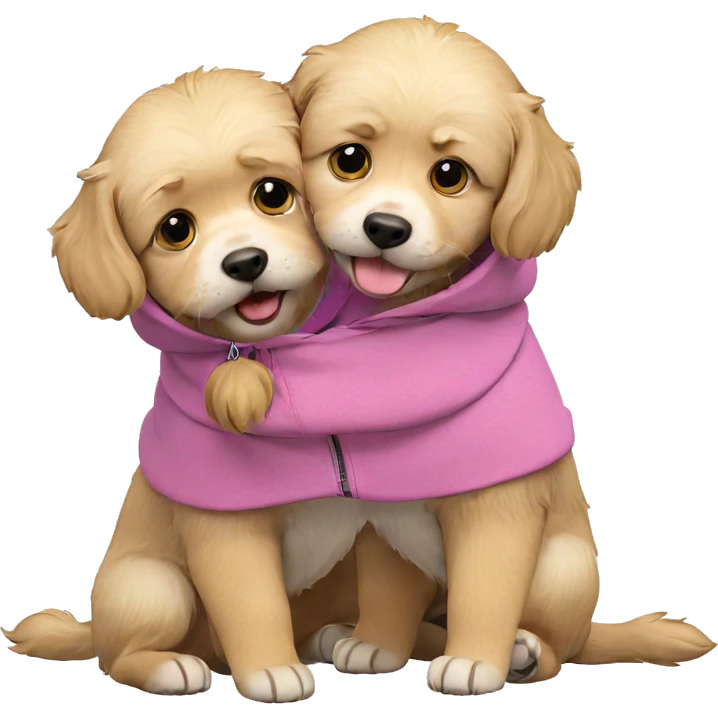 playful dog in hoodie emoji