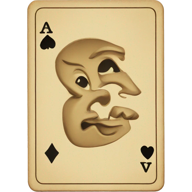 Beige vintage deck of cards emoji