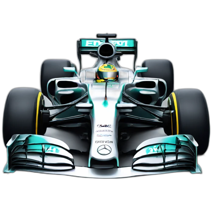 F1 car Mercedes emoji