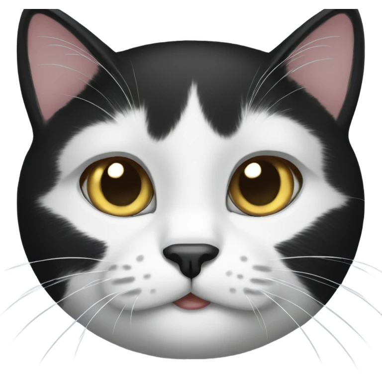 black and white cat emoji