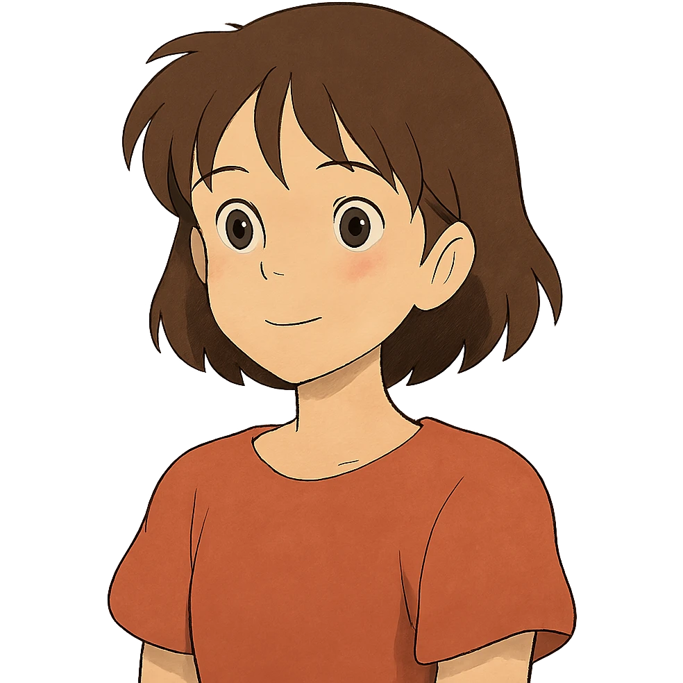 anime girl in ghibli style emoji