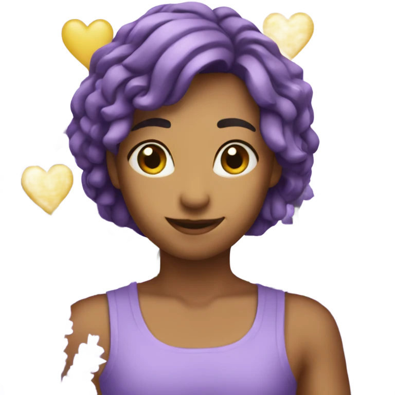 lavanda in the heart emoji