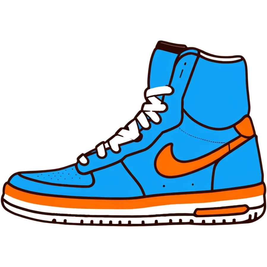 blue Nike shoes emoji