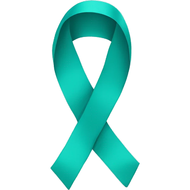 Teal ribbon emoji