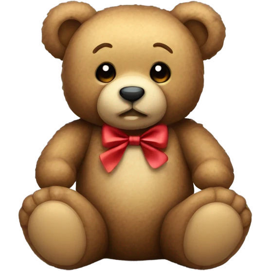 Teddy bear with bow emoji