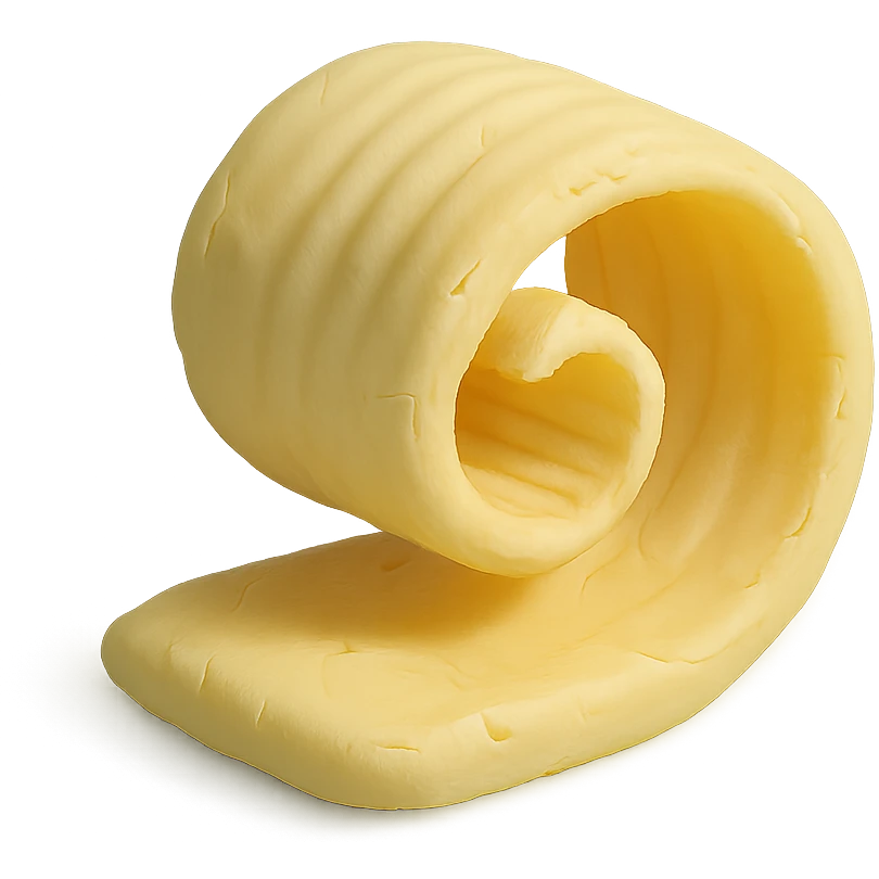 butter curl, pastel colors, visible texture emoji
