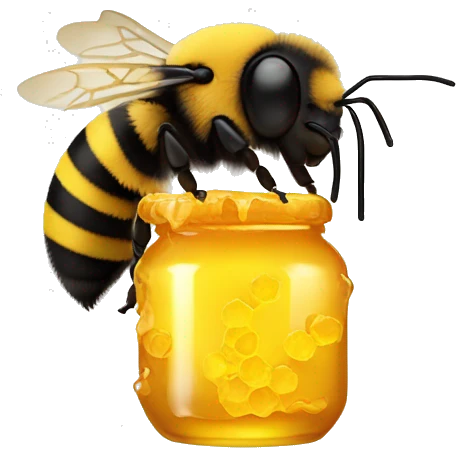 bumblebee eating honey emoji
