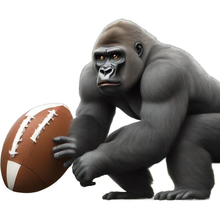 gorilla playing football emoji