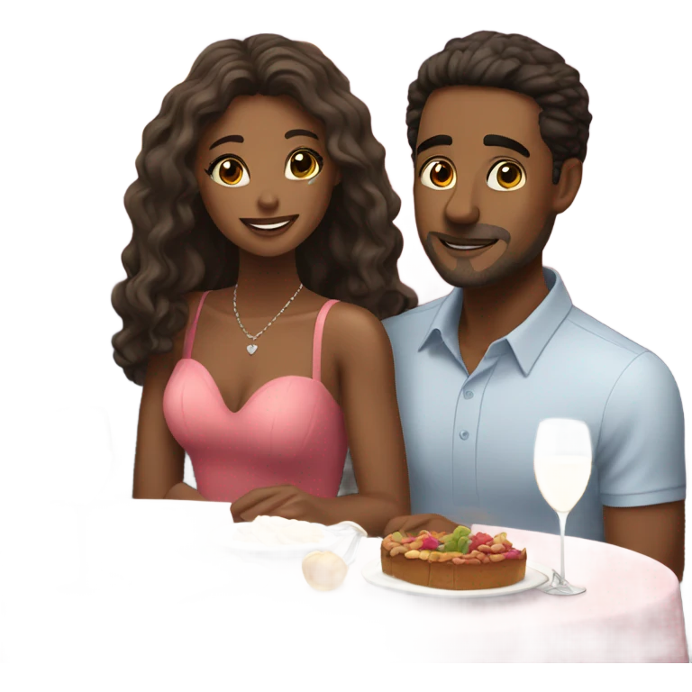 Romantic date for stunningly beautiful couple emoji