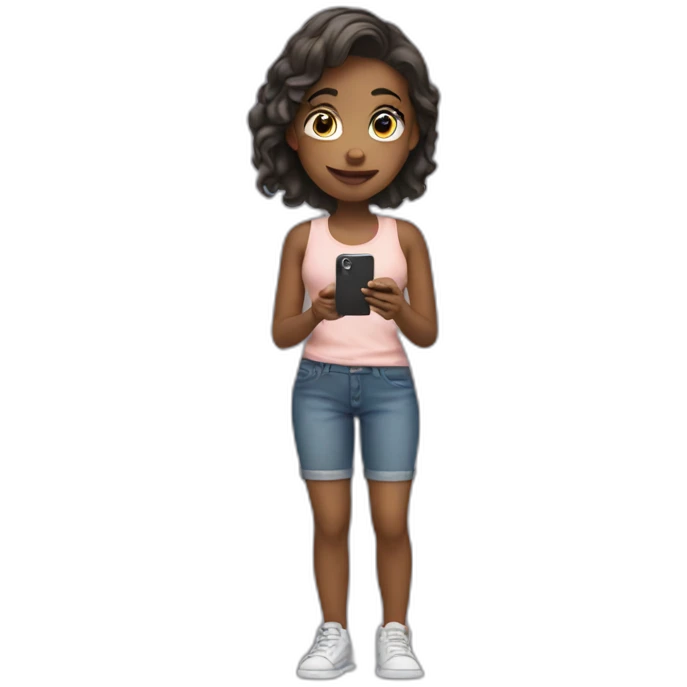 girl with phone emoji
