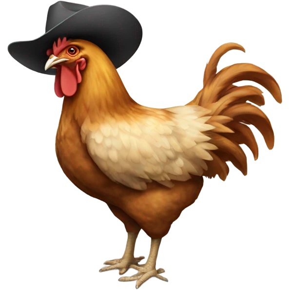 Chicken cowboy emoji