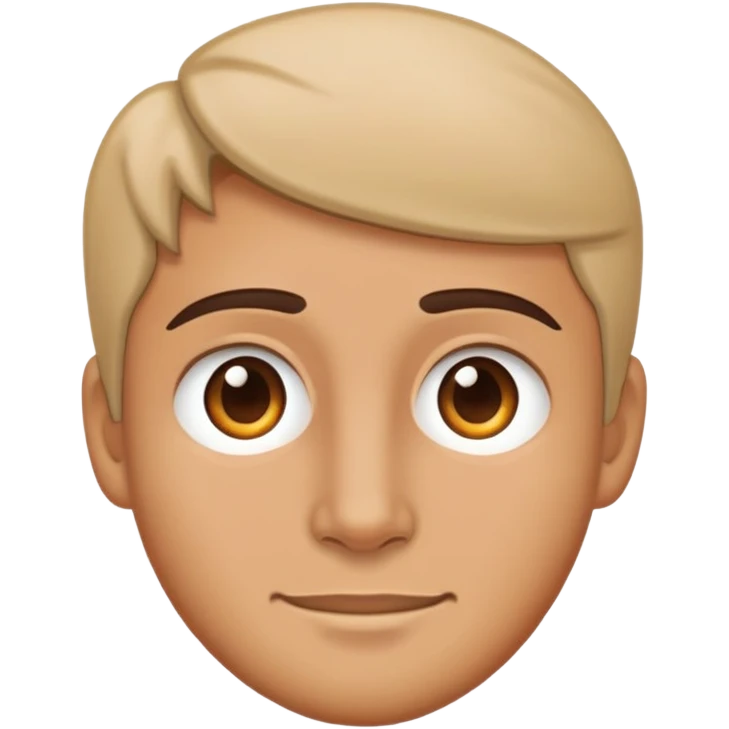 smiling person with neutral features emoji
