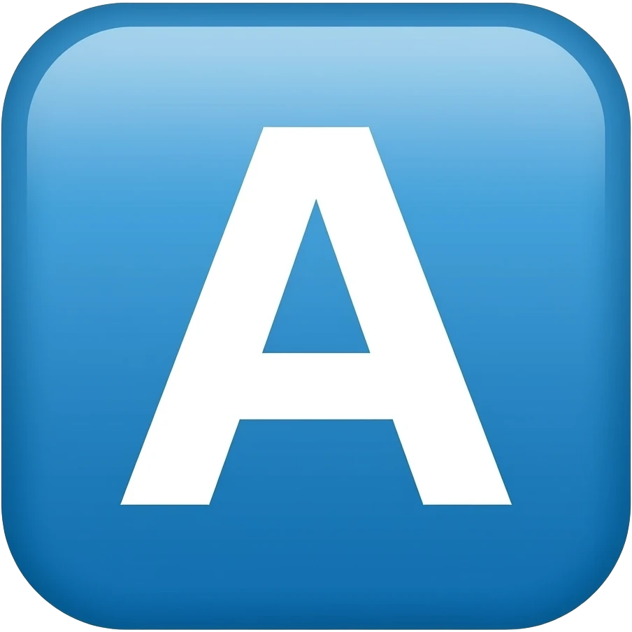 Crie um emojis.com emogi letra  com fundo azul emoji