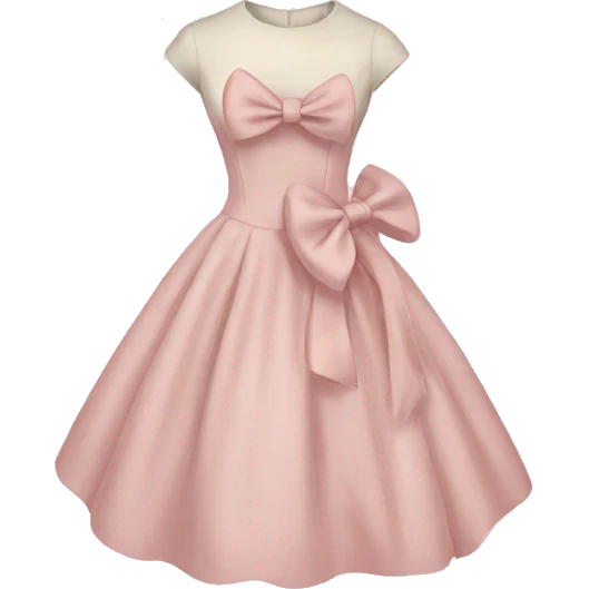 pale pink Vintage bow dress emoji