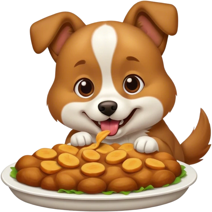 dog eating emoji