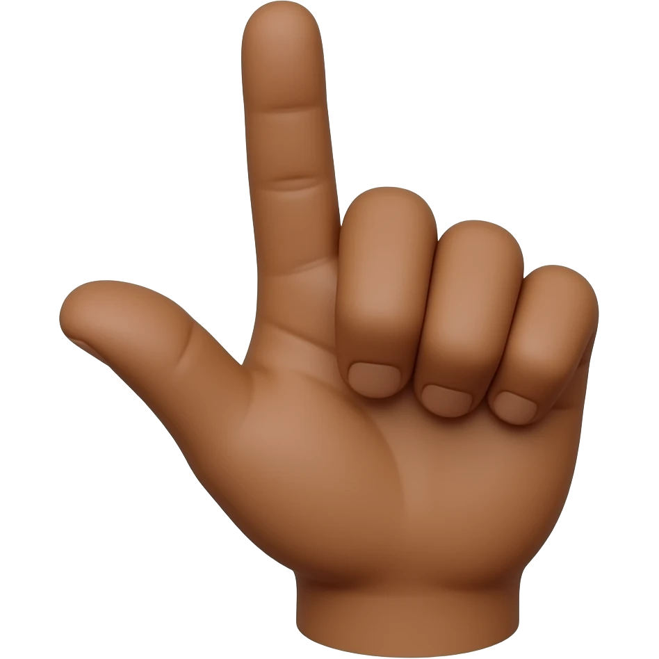 YVL hand sign brown skin thumb out emoji