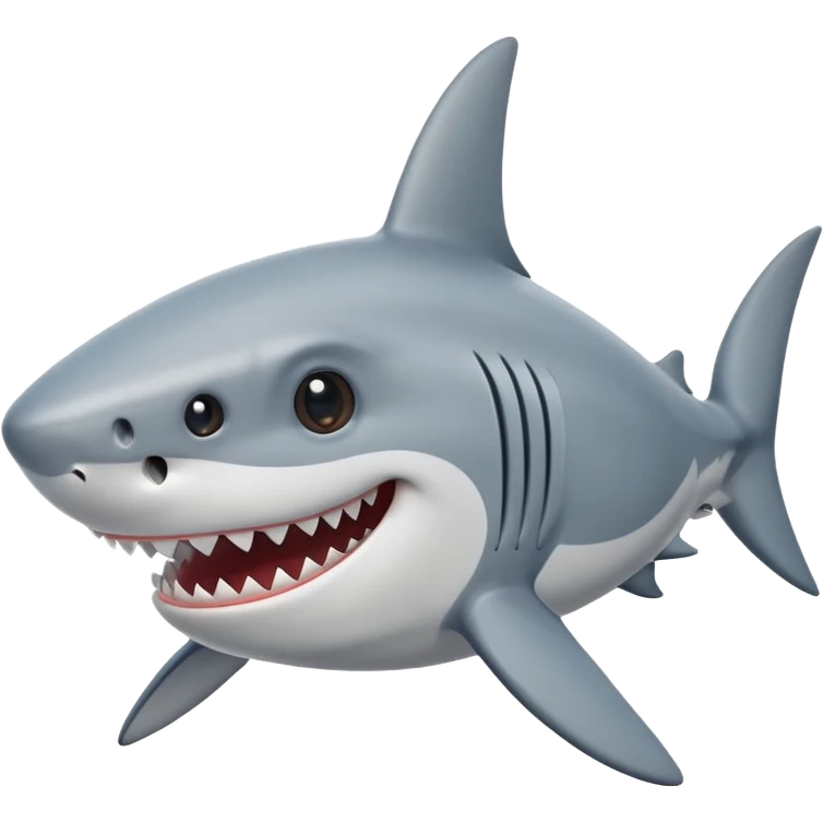 Funny shark emoji