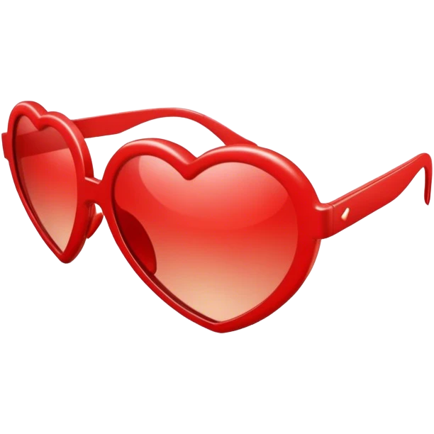 red heart shaped sunglasses  emoji