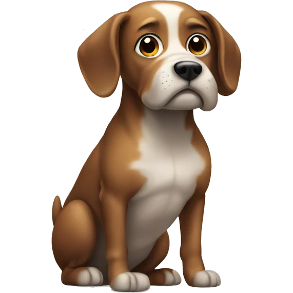 Dog pooping emoji