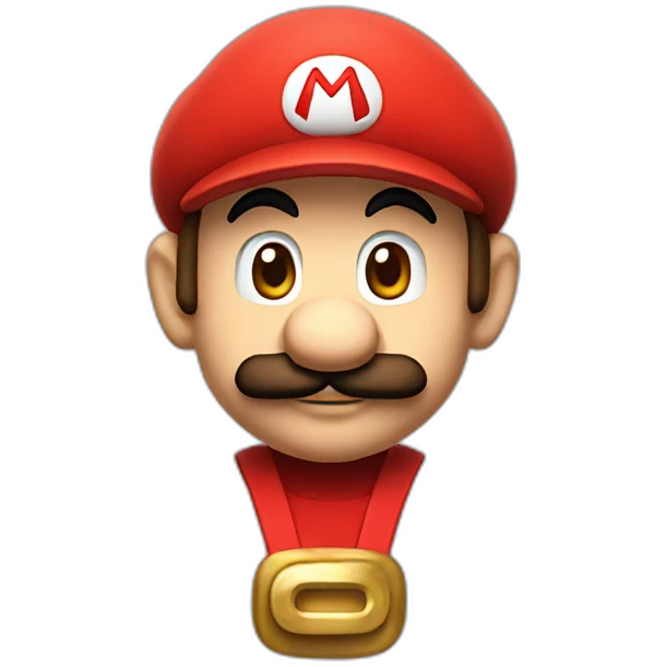 Super mario with RED hat emoji