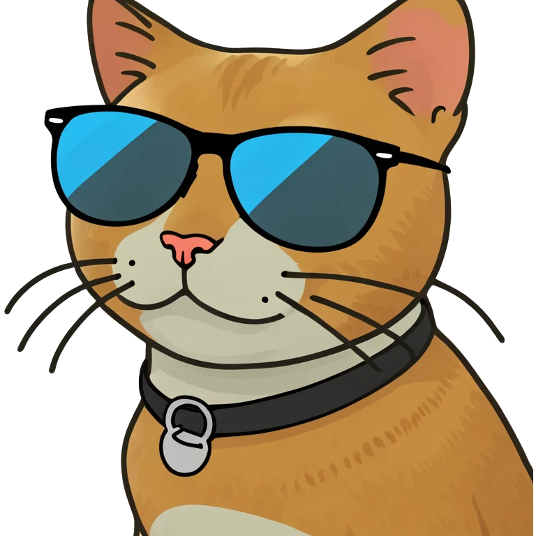 Cat with sunglasses emoji