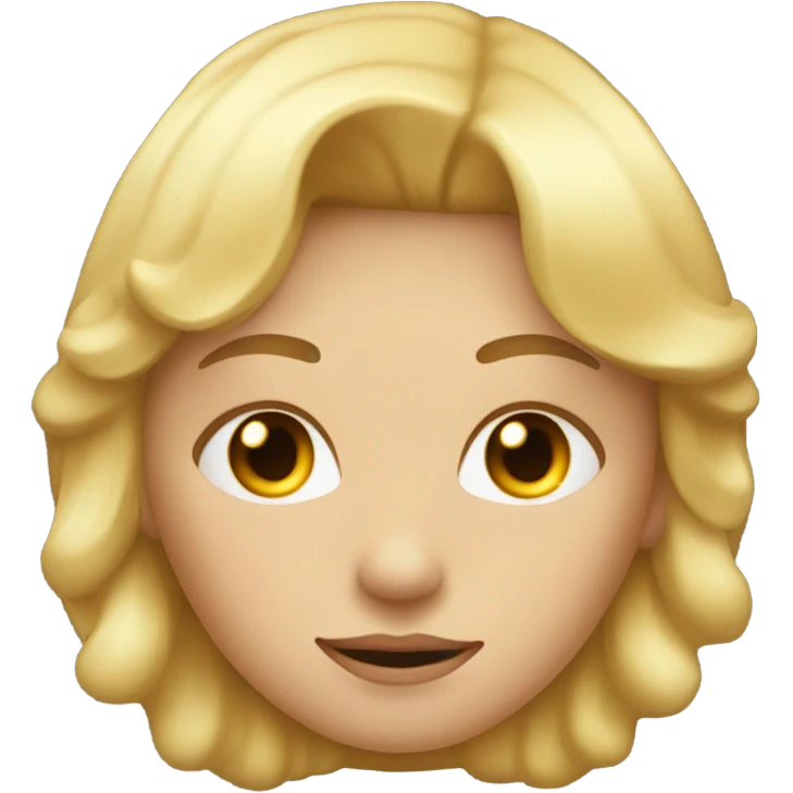 blonde girl with halo and horns emoji