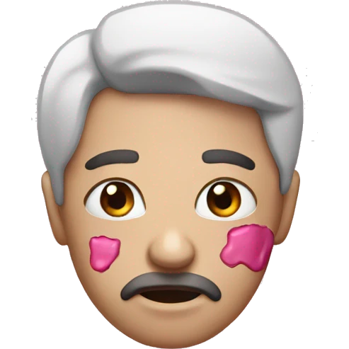 Pink hurt emoji