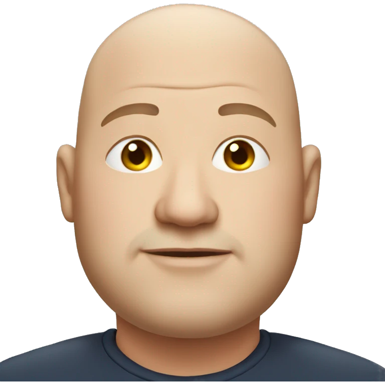Fat bald man emoji