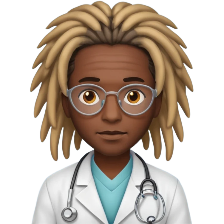 doctor with dreadlock emoji