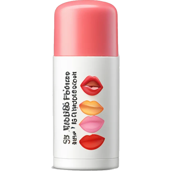 lip balm with label emoji