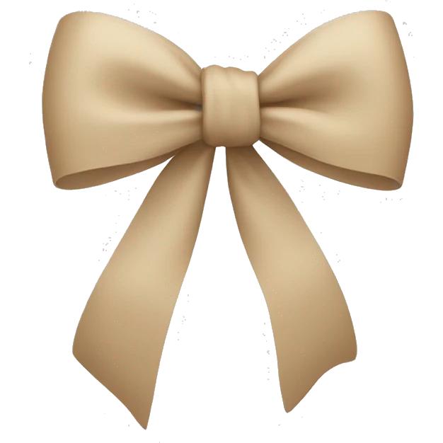 Bow beige emoji