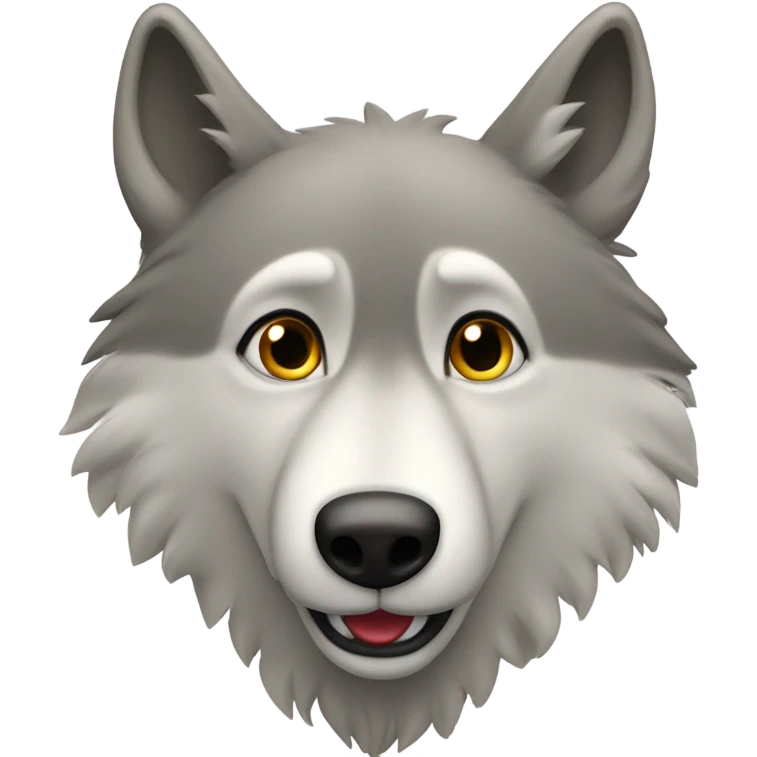 Loup qui salut de la patte emoji