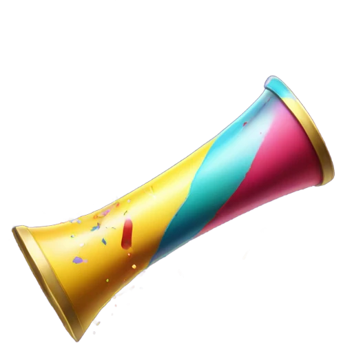 Party horn blowing confetti  emoji